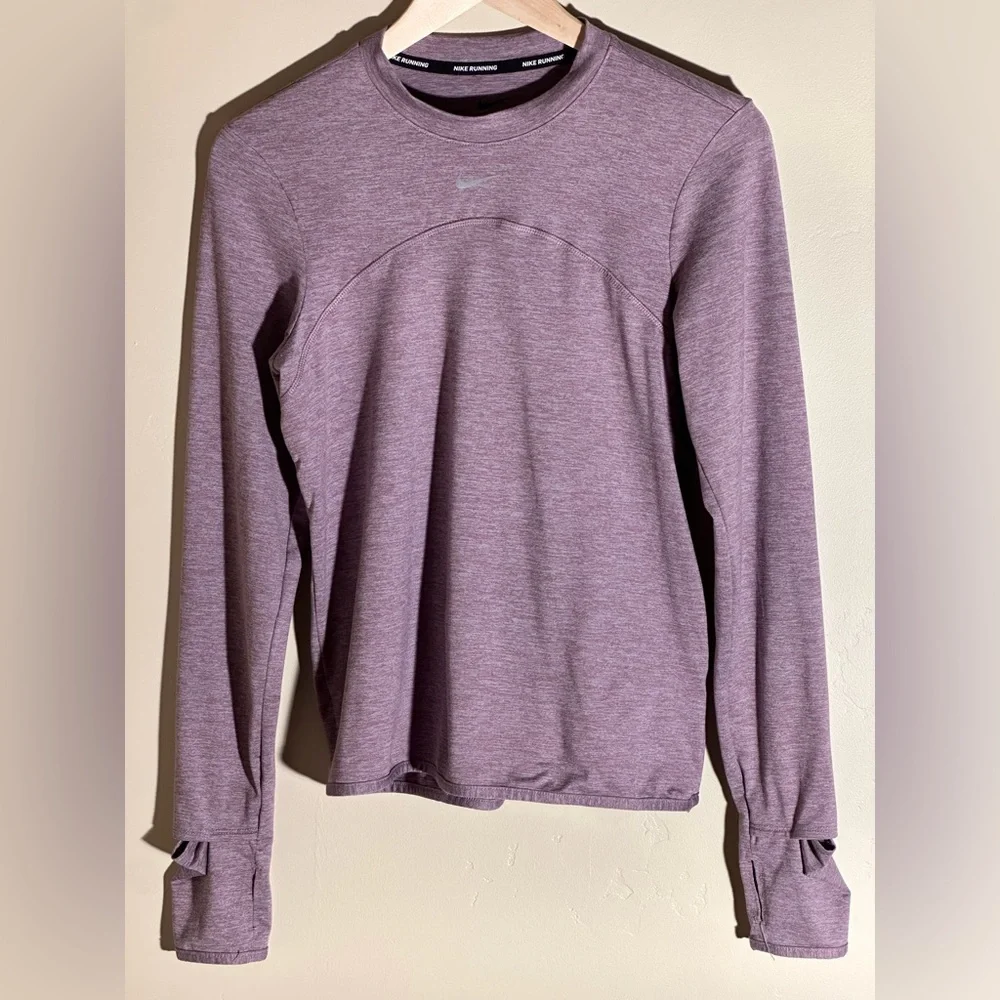 Nike Dri‑Fit Long Sleeve Running Top • Purple Women’s Training Shirt | XS